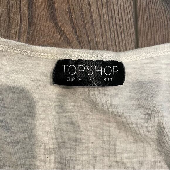 Gray TOPSHOP cropped Tshirt 6 - Picture 4 of 6